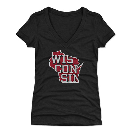 Wisconsin Women's V-Neck T-Shirt | 500 LEVEL