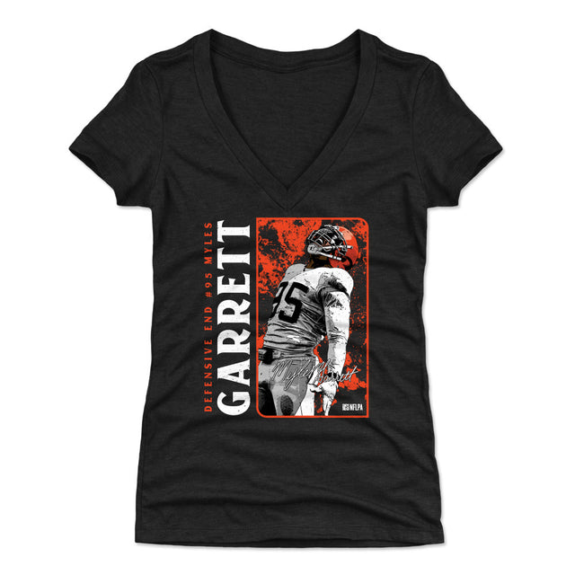 Myles Garrett Women's V-Neck T-Shirt | 500 LEVEL