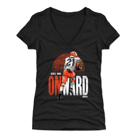 Denzel Ward Women's V-Neck T-Shirt | 500 LEVEL