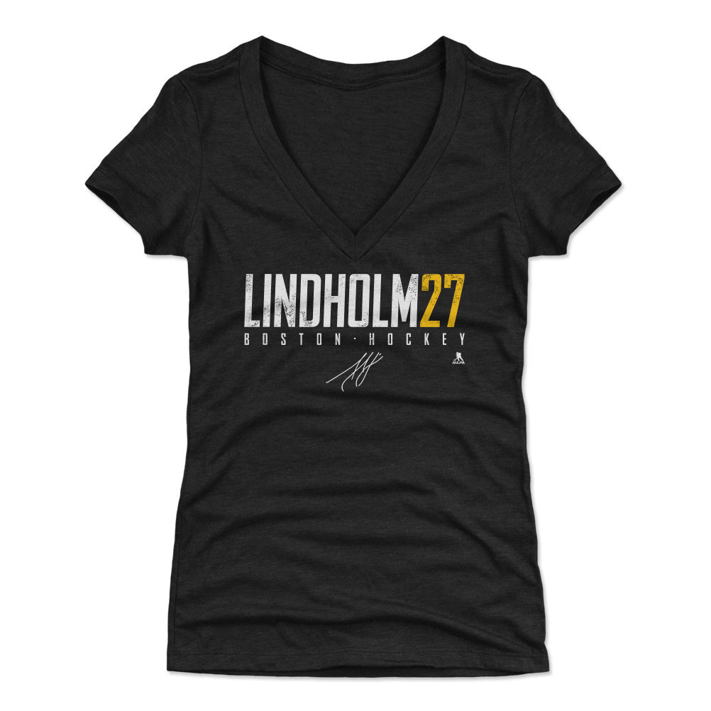 Hampus Lindholm Women&#39;s V-Neck T-Shirt | 500 LEVEL