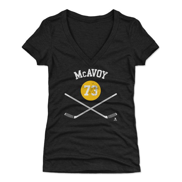 Charlie McAvoy Women's V-Neck T-Shirt | 500 LEVEL