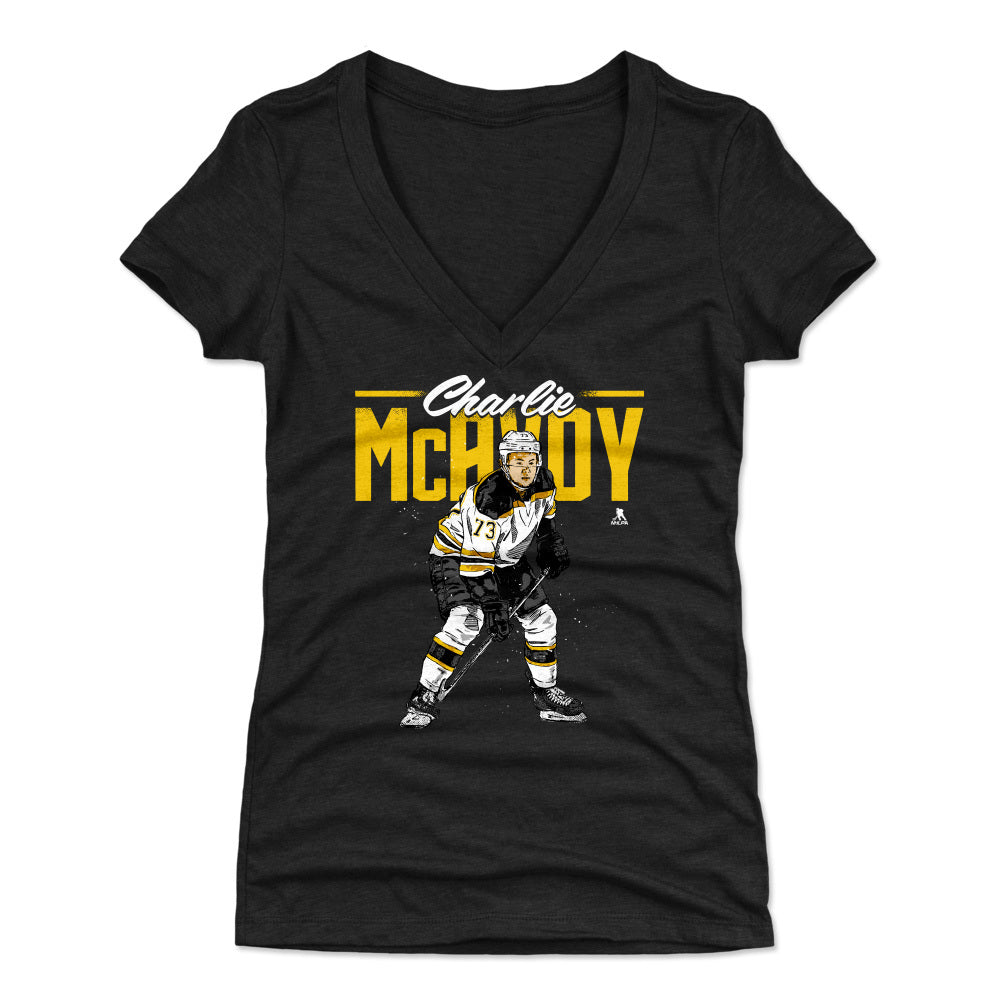 Charlie McAvoy Women's V-Neck T-Shirt | 500 LEVEL