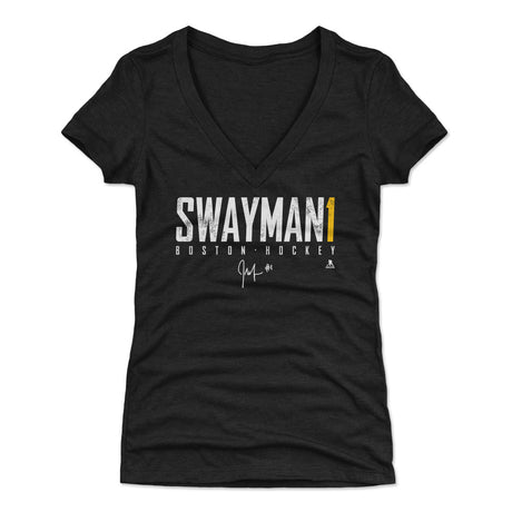Jeremy Swayman Women's V-Neck T-Shirt | 500 LEVEL