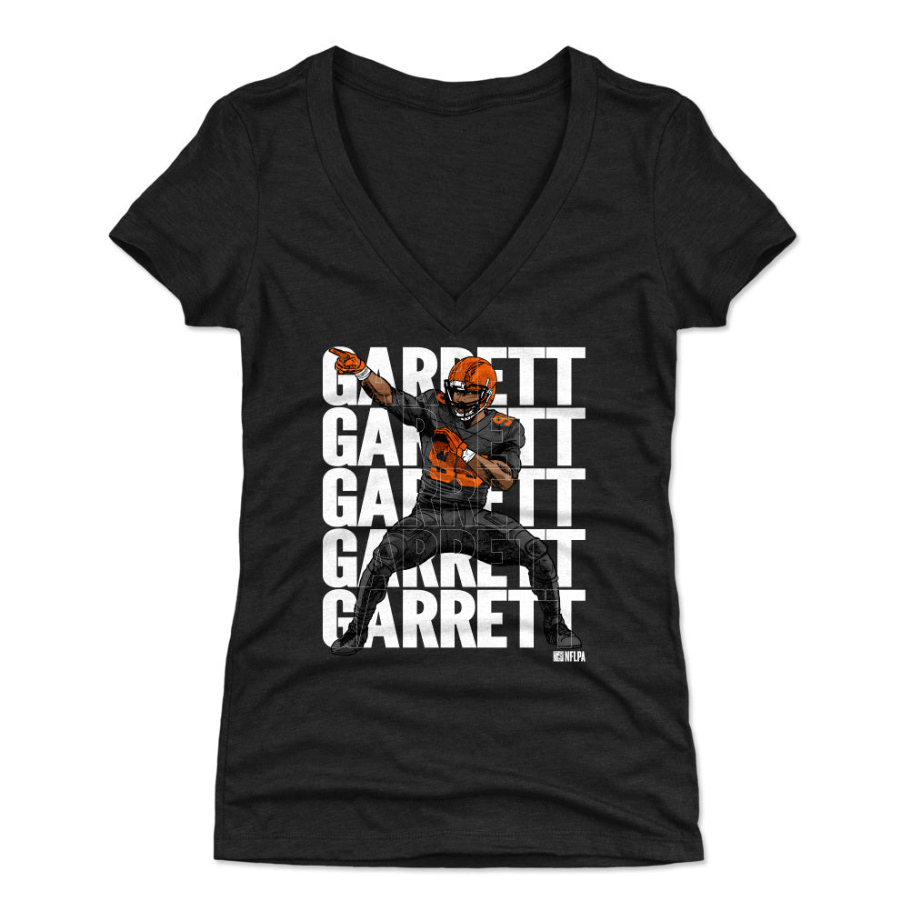 Myles Garrett Women's V-Neck T-Shirt | 500 LEVEL