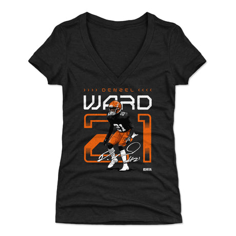 Denzel Ward Women's V-Neck T-Shirt | 500 LEVEL