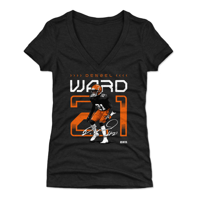 Denzel Ward Women's V-Neck T-Shirt | 500 LEVEL