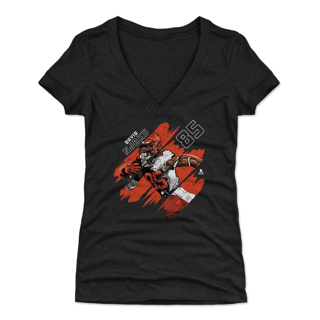 David Njoku Women's V-Neck T-Shirt | 500 LEVEL