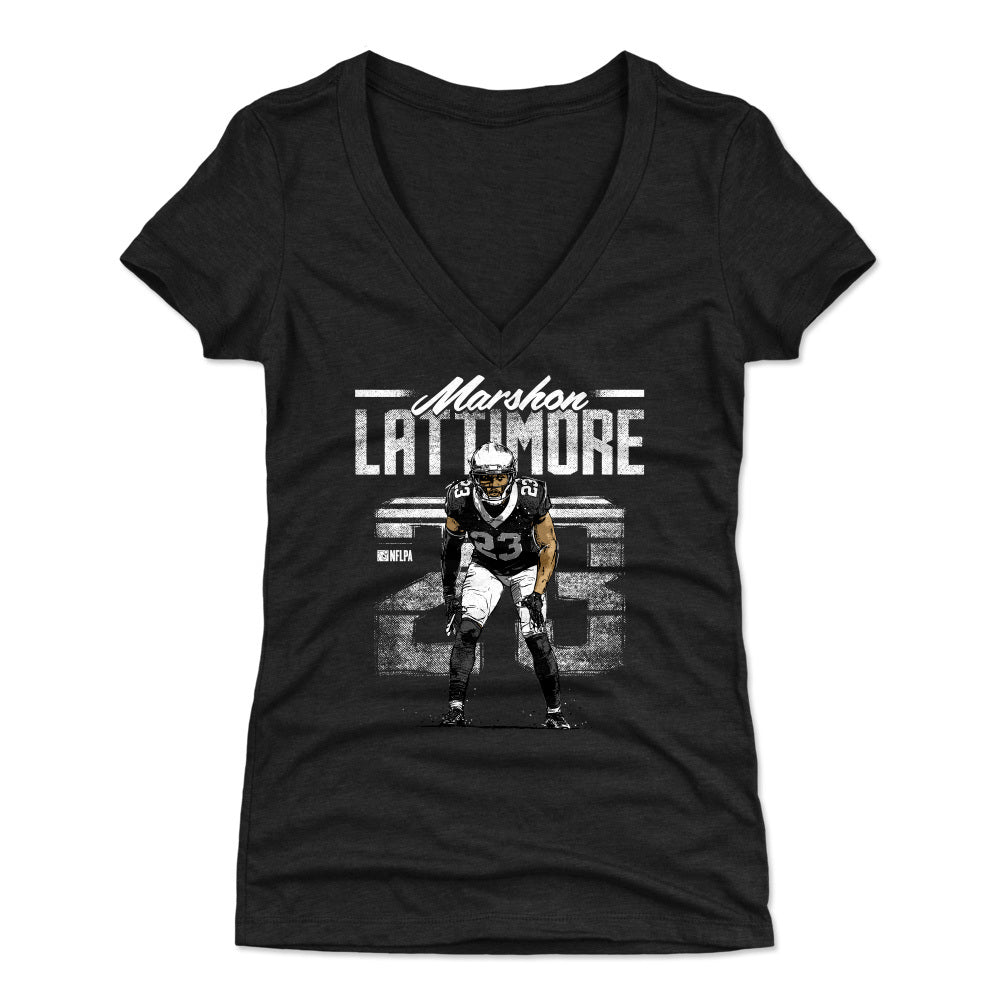 Marshon Lattimore Women&#39;s V-Neck T-Shirt | 500 LEVEL