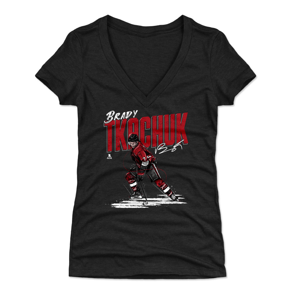 Brady Tkachuk Women&#39;s V-Neck T-Shirt | 500 LEVEL