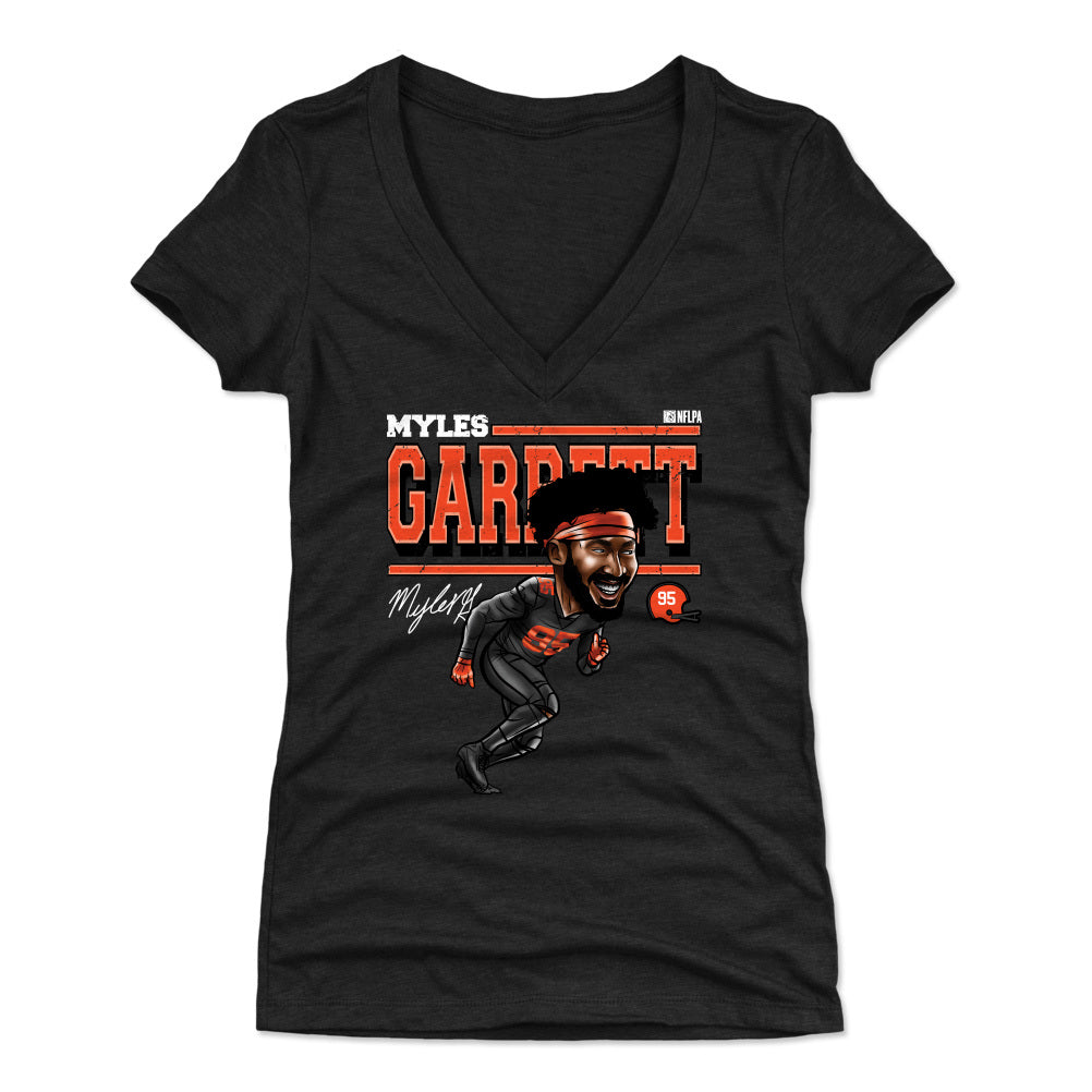 Myles Garrett Women's V-Neck T-Shirt | 500 LEVEL