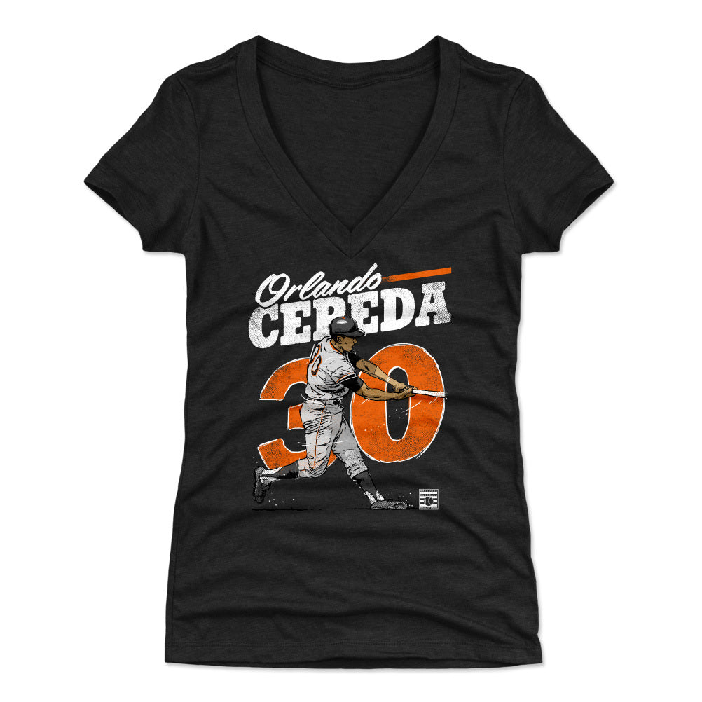 Orlando Cepeda Women&#39;s V-Neck T-Shirt | 500 LEVEL