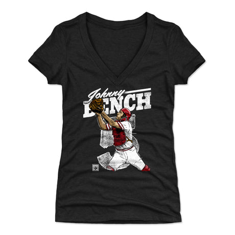 Johnny Bench Women's V-Neck T-Shirt | 500 LEVEL