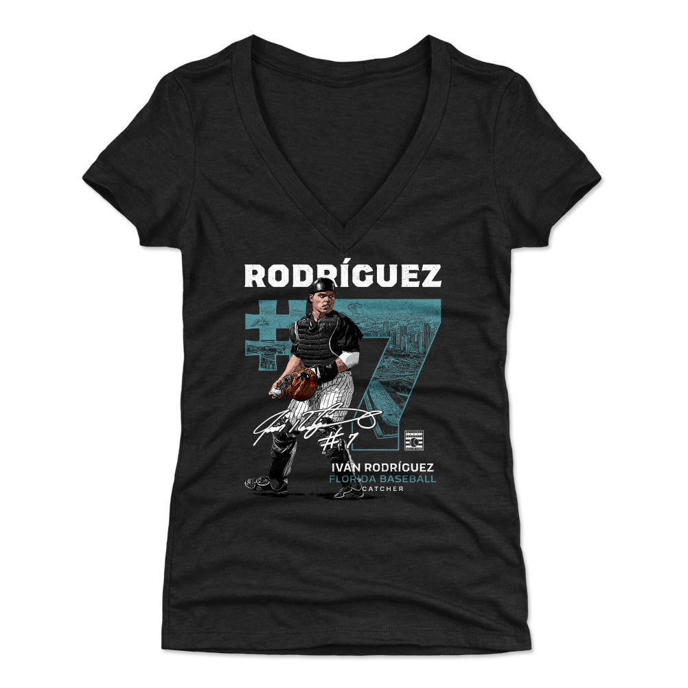 Ivan Rodriguez Women's V-Neck T-Shirt | 500 LEVEL