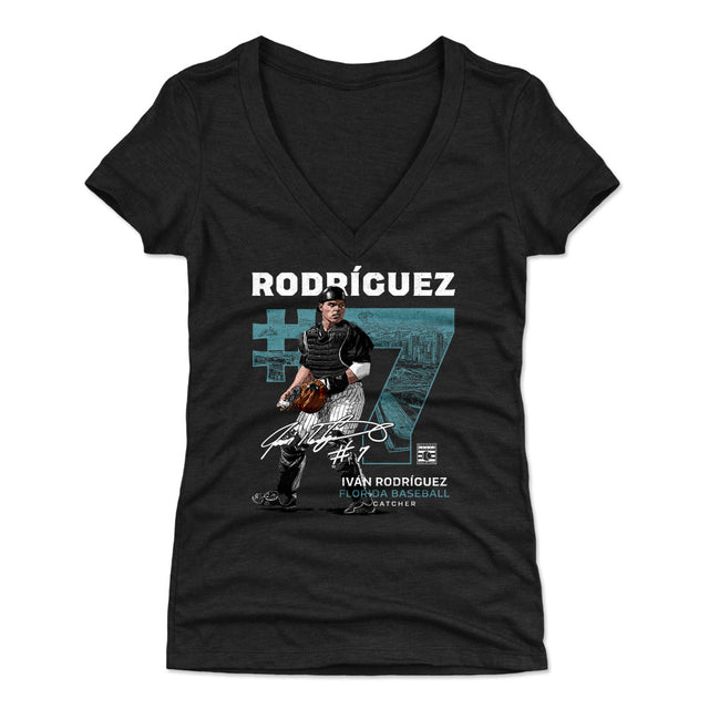 Ivan Rodriguez Women's V-Neck T-Shirt | 500 LEVEL