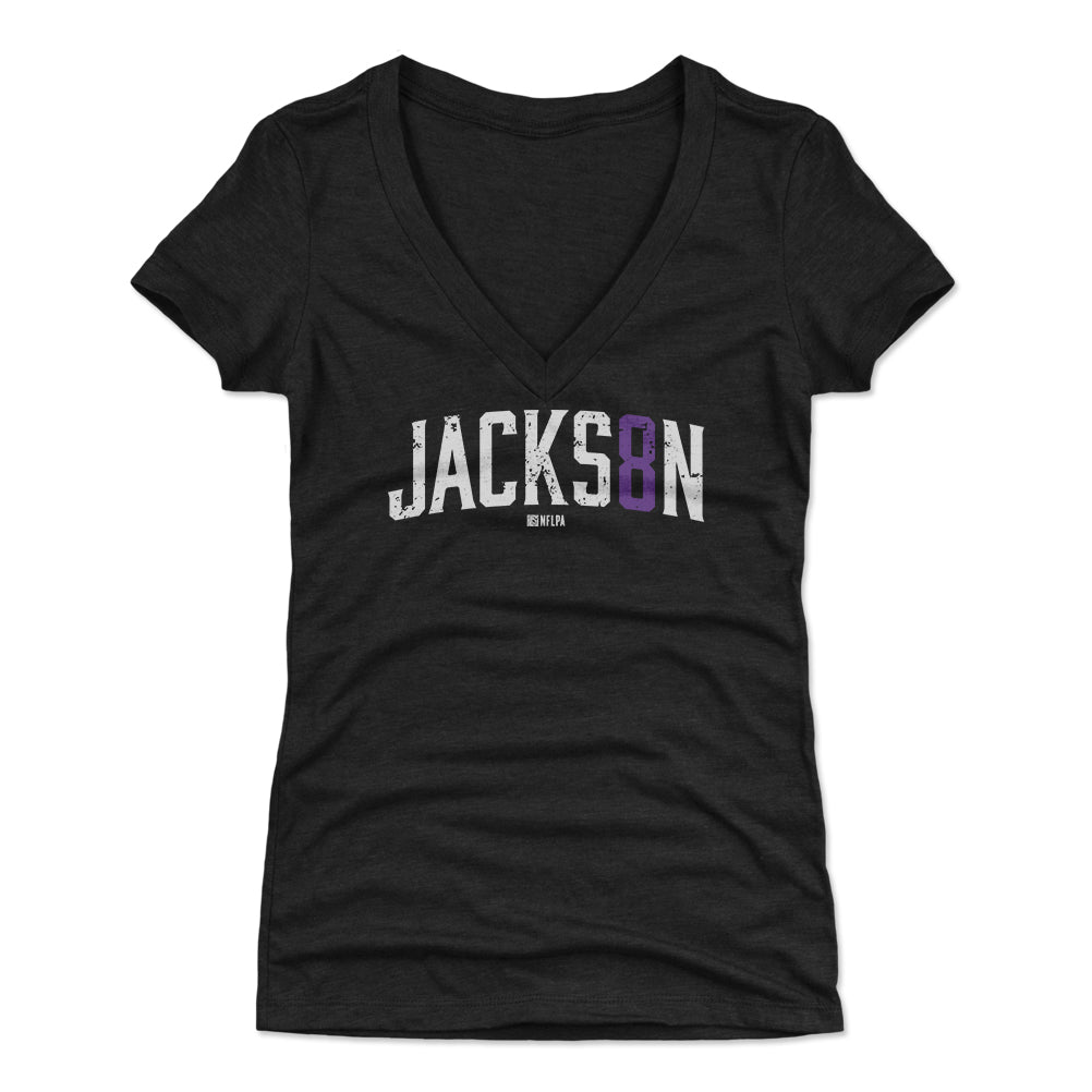 Lamar Jackson Women&#39;s V-Neck T-Shirt | 500 LEVEL