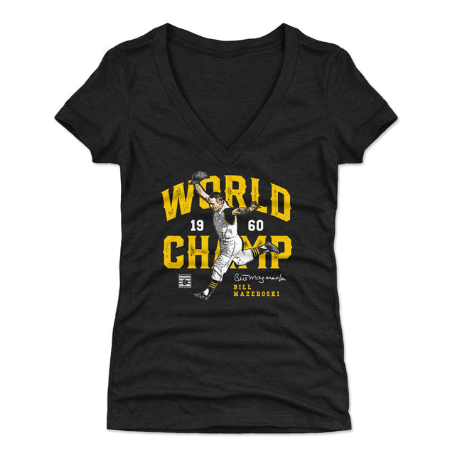 Bill Mazeroski Women's V-Neck T-Shirt | 500 LEVEL