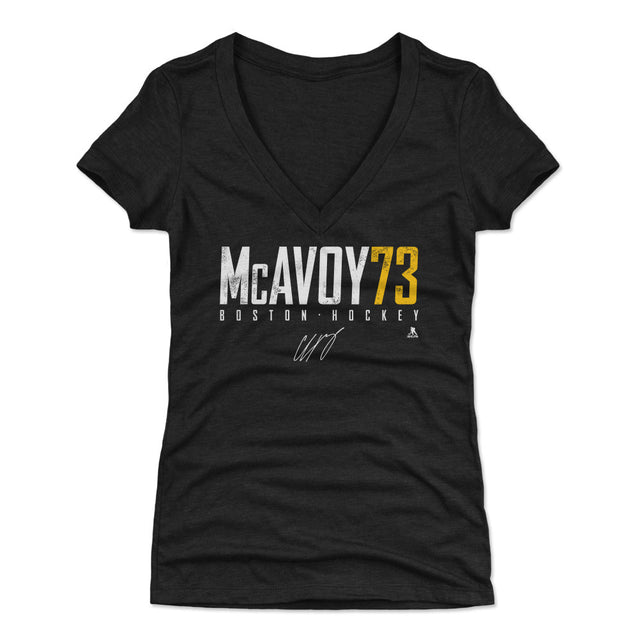 Charlie McAvoy Women's V-Neck T-Shirt | 500 LEVEL