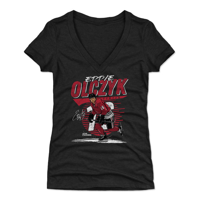 Eddie Olczyk Women's V-Neck T-Shirt | 500 LEVEL