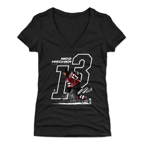 Nico Hischier Women's V-Neck T-Shirt | 500 LEVEL