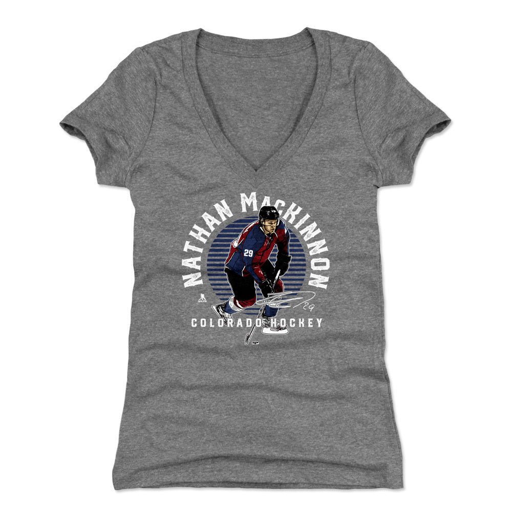 Nathan MacKinnon Women's V-Neck T-Shirt | 500 LEVEL