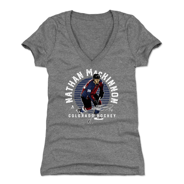 Nathan MacKinnon Women's V-Neck T-Shirt | 500 LEVEL