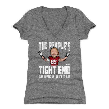 George Kittle Women's V-Neck T-Shirt | 500 LEVEL