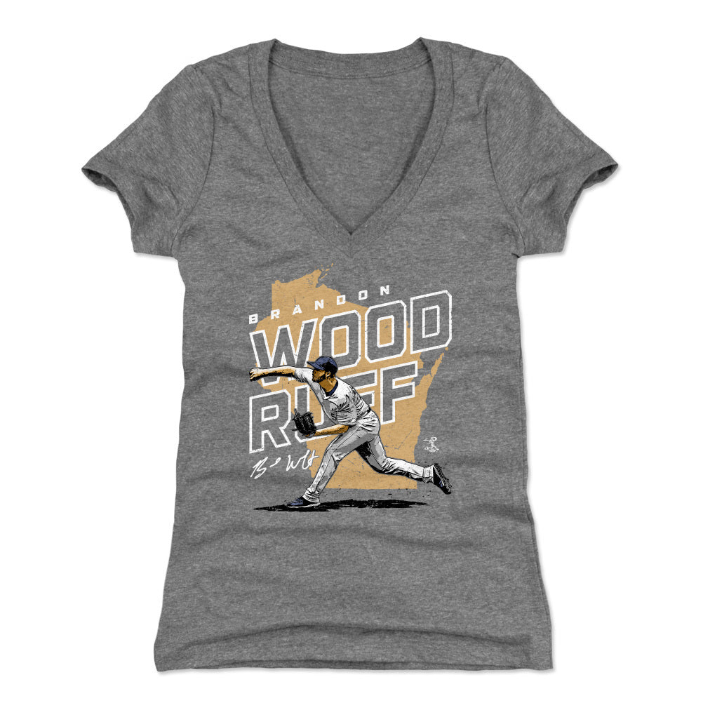 Brandon Woodruff Women&#39;s V-Neck T-Shirt | 500 LEVEL