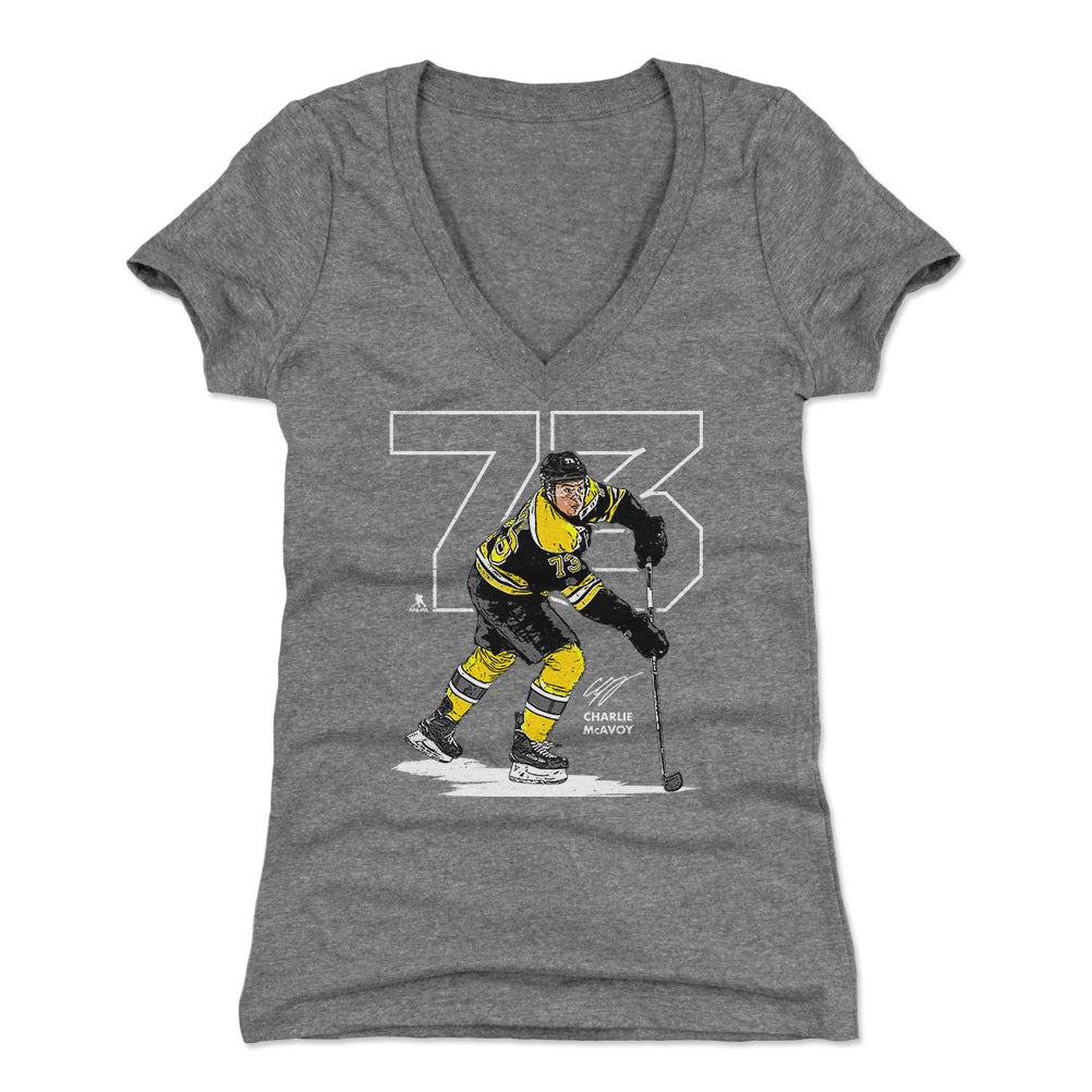 Charlie McAvoy Women's V-Neck T-Shirt | 500 LEVEL