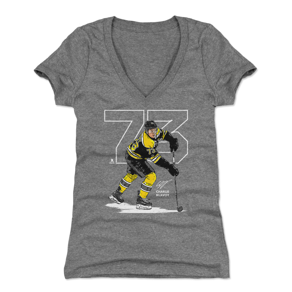 Charlie McAvoy Women&#39;s V-Neck T-Shirt | 500 LEVEL