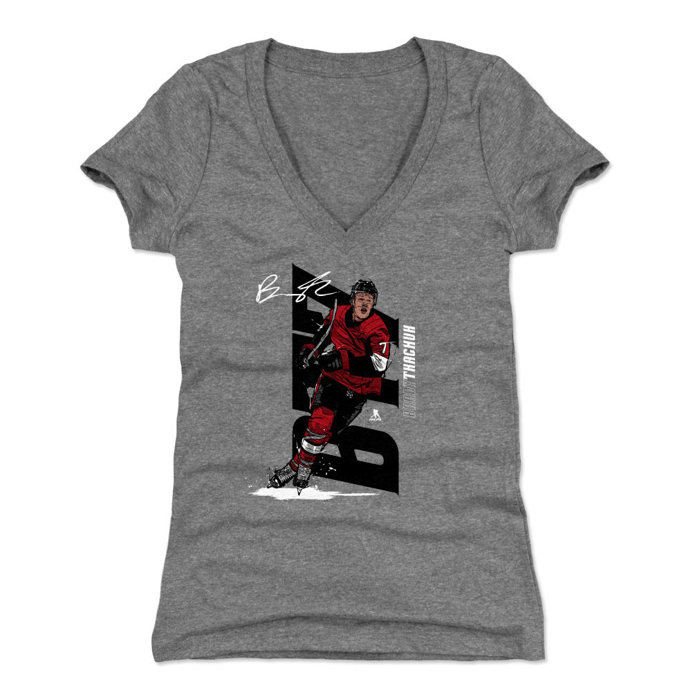 Brady Tkachuk Women's V-Neck T-Shirt | 500 LEVEL