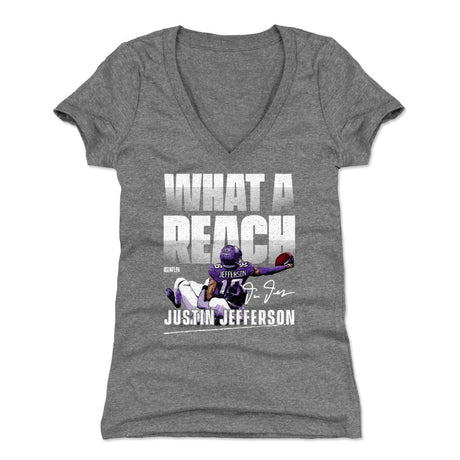 Justin Jefferson Women's V-Neck T-Shirt | 500 LEVEL