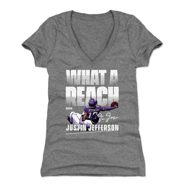 Justin Jefferson Women's V-Neck T-Shirt | 500 LEVEL