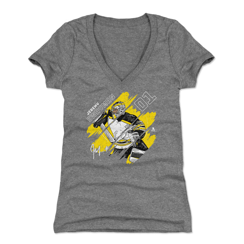Jeremy Swayman Women's V-Neck T-Shirt | 500 LEVEL
