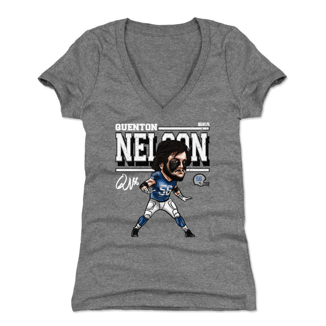 Quenton Nelson Women's V-Neck T-Shirt | 500 LEVEL