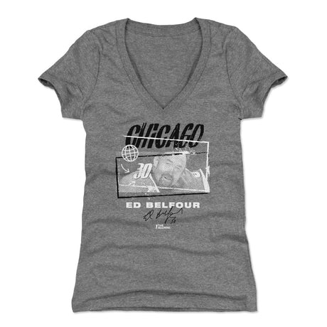 Ed Belfour Women's V-Neck T-Shirt | 500 LEVEL