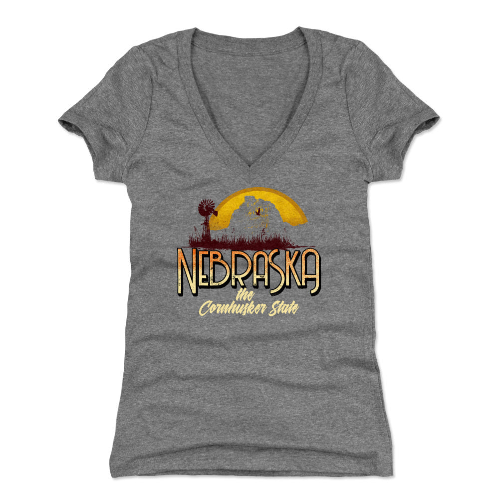 Nebraska Women's V-Neck T-Shirt | 500 LEVEL