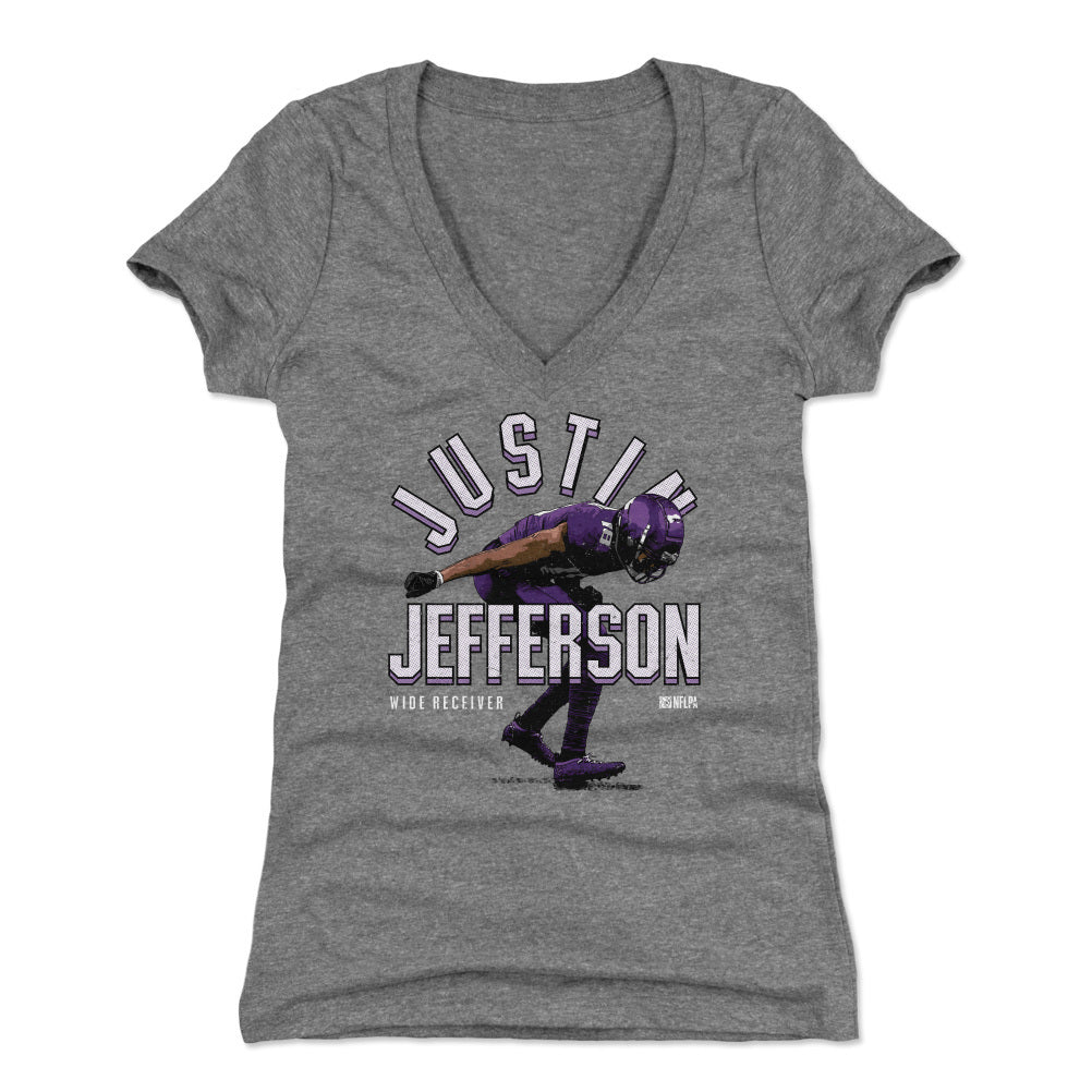 Justin Jefferson Women's V-Neck T-Shirt | 500 LEVEL
