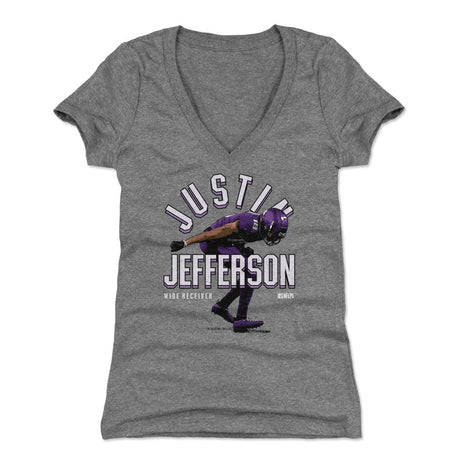 Justin Jefferson Women's V-Neck T-Shirt | 500 LEVEL