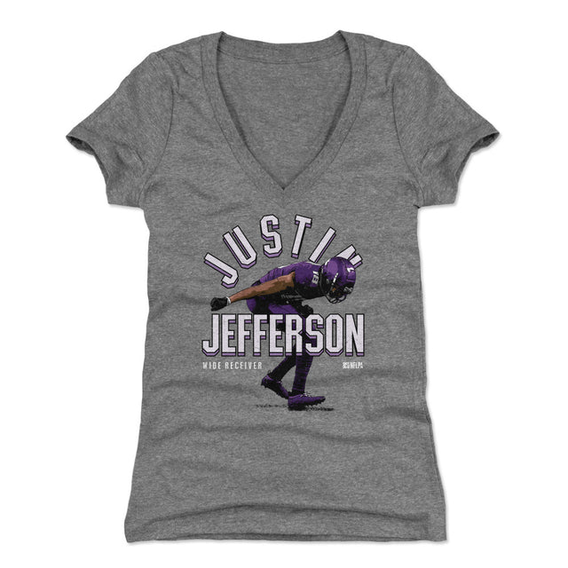 Justin Jefferson Women's V-Neck T-Shirt | 500 LEVEL
