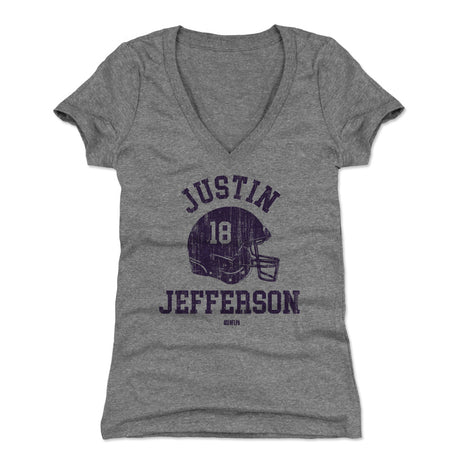 Justin Jefferson Women's V-Neck T-Shirt | 500 LEVEL