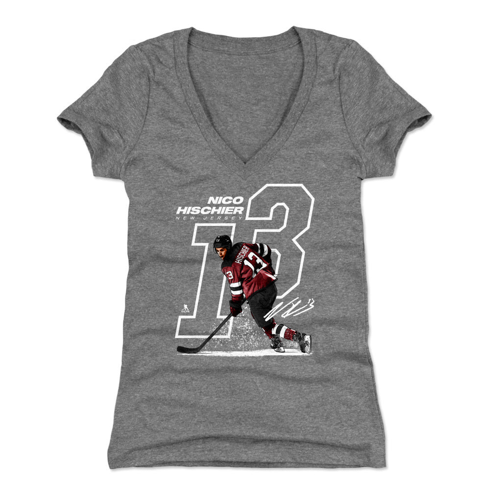 Nico Hischier Women's V-Neck T-Shirt | 500 LEVEL