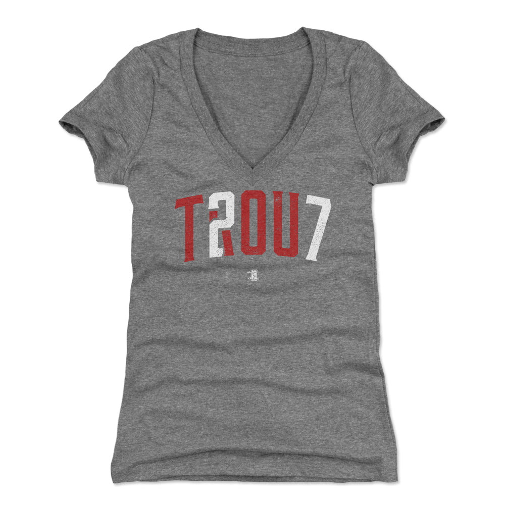 Mike Trout Women's V-Neck T-Shirt | 500 LEVEL