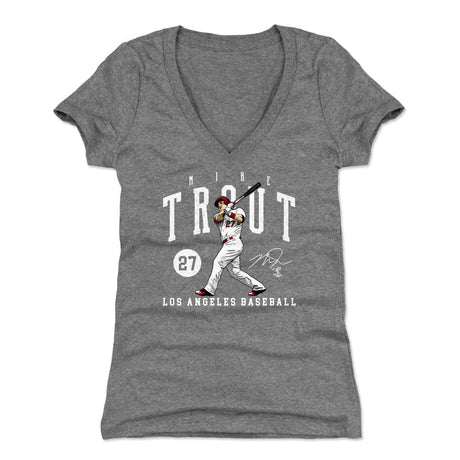 Mike Trout Women's V-Neck T-Shirt | 500 LEVEL