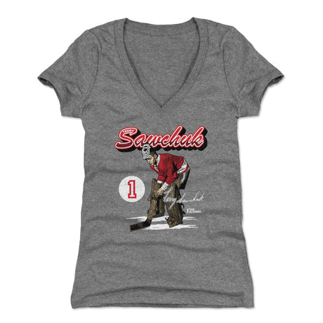Terry Sawchuk Women's V-Neck T-Shirt | 500 LEVEL