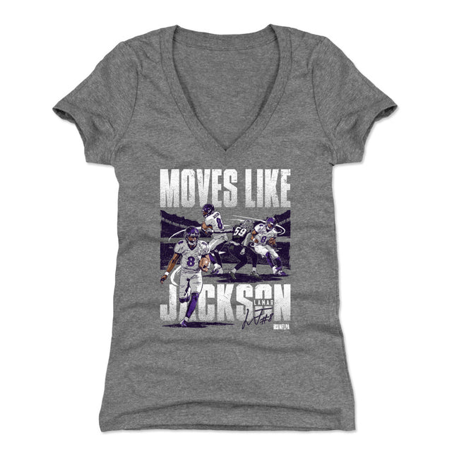 Lamar Jackson Women's V-Neck T-Shirt | 500 LEVEL