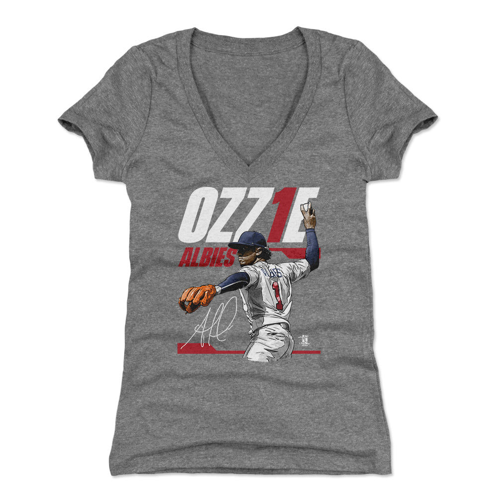Ozzie Albies Women&#39;s V-Neck T-Shirt | 500 LEVEL
