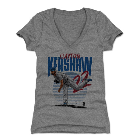 Clayton Kershaw Women's V-Neck T-Shirt | 500 LEVEL