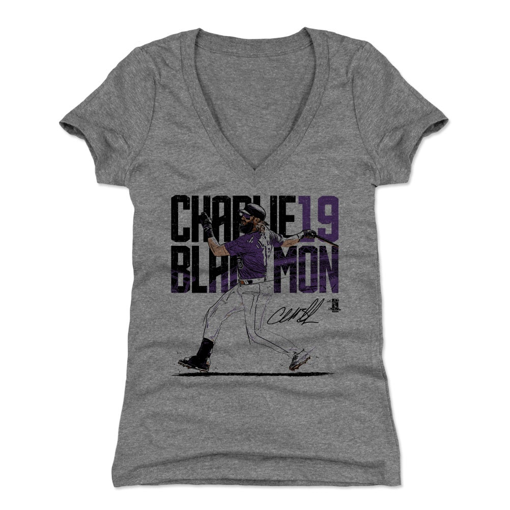 Charlie Blackmon Women&#39;s V-Neck T-Shirt | 500 LEVEL