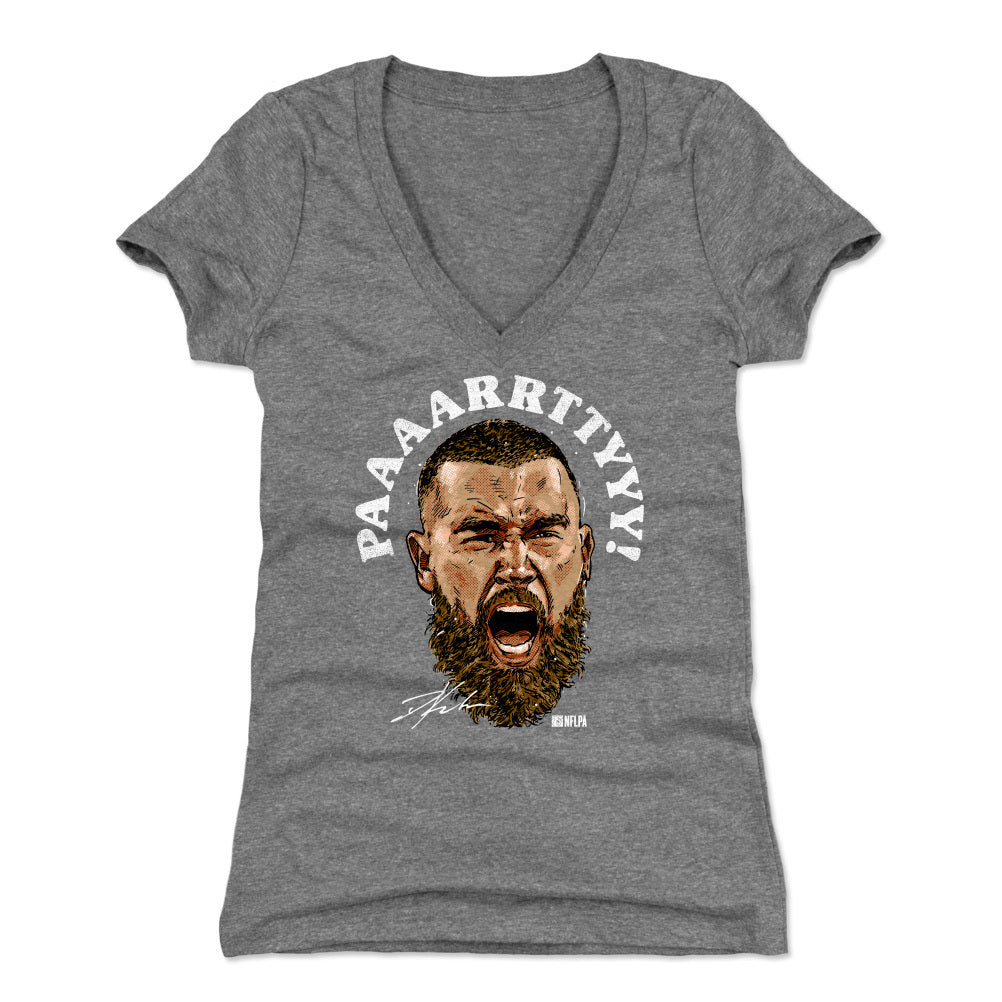 Travis Kelce Women's V-Neck T-Shirt | 500 LEVEL