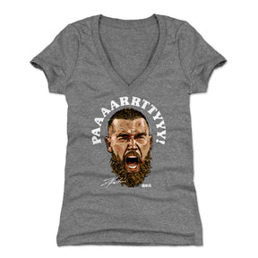 Travis Kelce Women's V-Neck T-Shirt | 500 LEVEL
